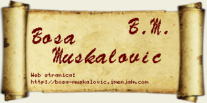 Bosa Muskalović vizit kartica